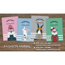 Cuaderno caliente del ejercicio de la venta con los animales de la moda